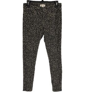 Madewell Corduroy Leopard Print Pant Women’s 28x32 Mid Rise Skinny Leg Stretch